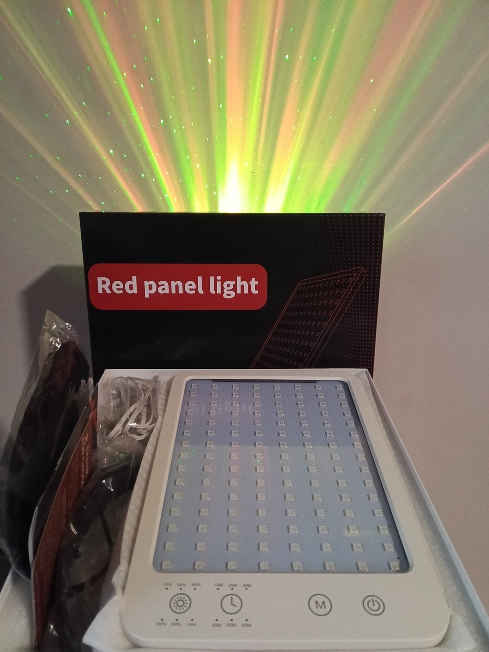 Red Panel Light LED Therapy Device - White